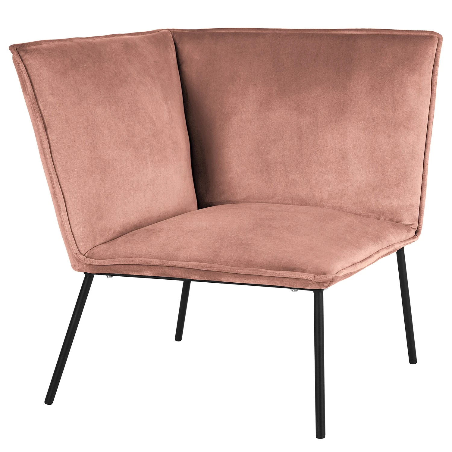 Jack & Alice Canapé d’angle Dorado - Velours - Rose vieilli 3 Jack & Alice Canapé d’angle Dorado - Velours - Rose vieilli – Image 3