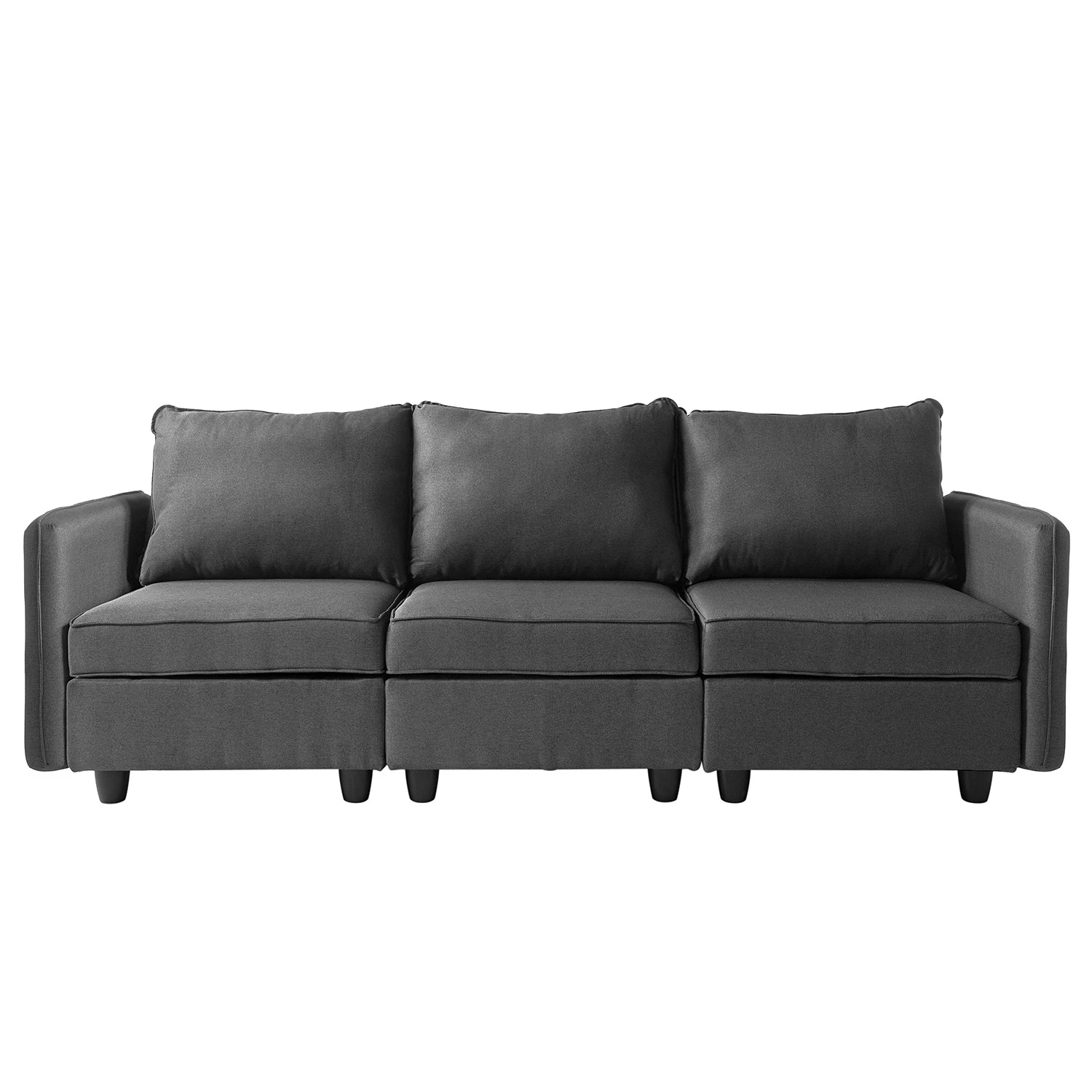 Fredriks Sofa Lavara I (3 places) - Tissu - Gris foncé 4 Fredriks Sofa Lavara I (3 places) - Tissu - Gris foncé – Image 4