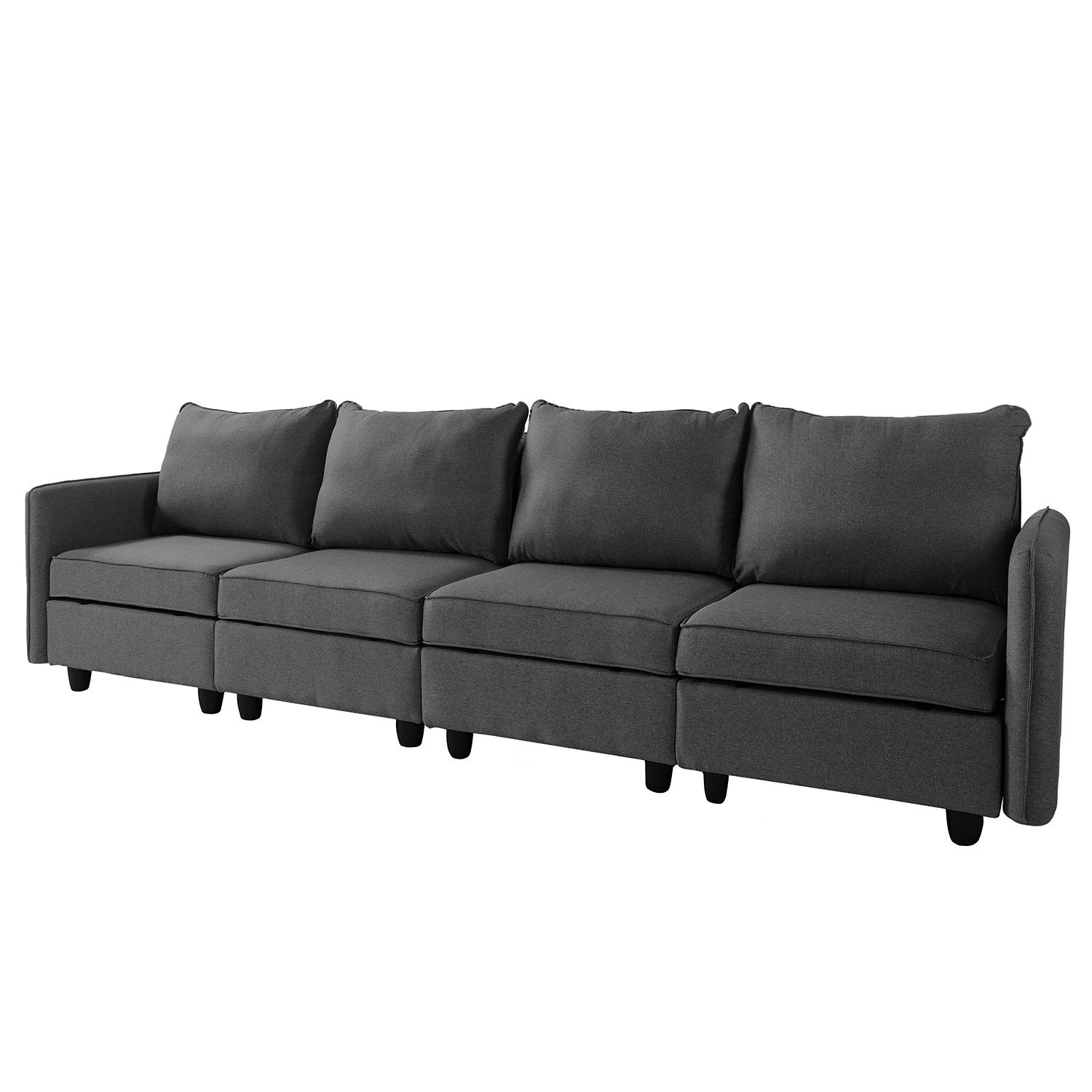 Fredriks Grand canapé Lavara II - Tissu - Gris foncé 1 Fredriks Grand canapé Lavara II - Tissu - Gris foncé