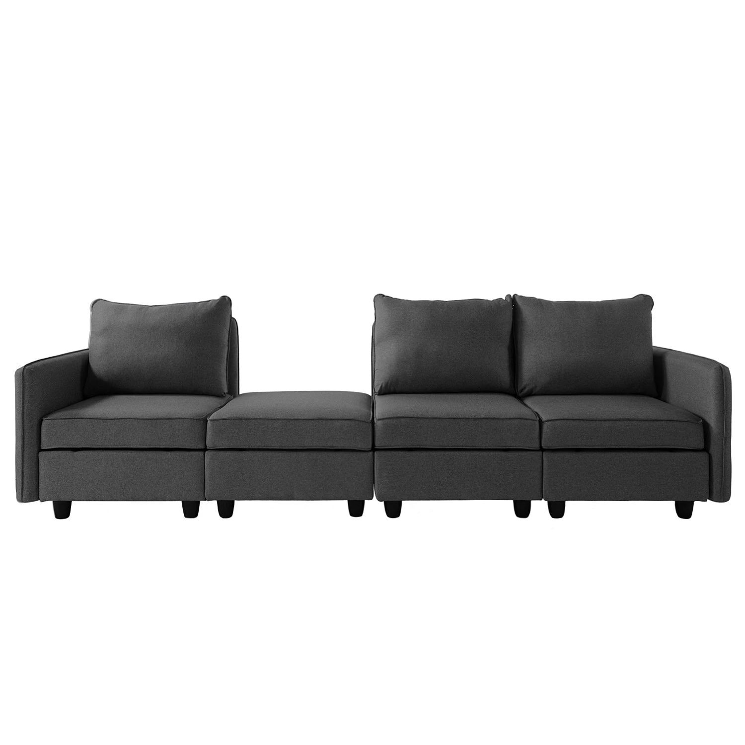 Fredriks Grand canapé Lavara II - Tissu - Gris foncé 4 Fredriks Grand canapé Lavara II - Tissu - Gris foncé – Image 4