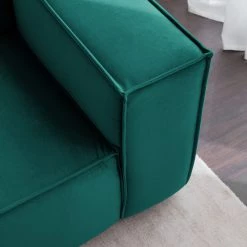 Canapé Kinx (3 places) II - Velours - Velours Shyla: Pétrol -Canapés Soldes Magasin 1000155666 220610 030 DETAILS P000000001000155666