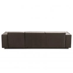 Canapé d’angle Kinx V - Velours - Velours Shyla: Taupe - Méridienne courte à droite (vue de face) -Canapés Soldes Magasin 1000155723 210323 15191501095 DETAILS P000000001000155723