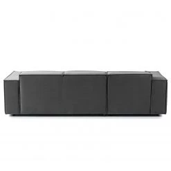 Canapé d’angle Kinx VI - Velours - Velours Shyla: Gris - Méridienne courte à gauche (vue de face) -Canapés Soldes Magasin 1000155740 210323 15203101263 DETAILS P000000001000155740