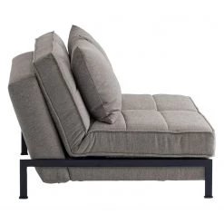 Chillout by Franz Fertig Canapé convertible Filius - Tissu - Gris - Fonction lit à gauche (vue de face) -Canapés Soldes Magasin 1000156411 190206 15352000024 GALLERYIMAGES P000000001000156411