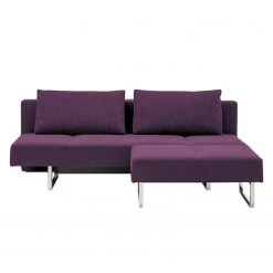 Chillout by Franz Fertig Canapé convertible Goran - Tissu - Violet foncé - Avec repose-pieds