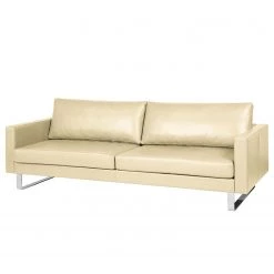 Fredriks Canapé 3 places Portobello IV - Cuir - Cuir véritable Lasde : Crème - Luge