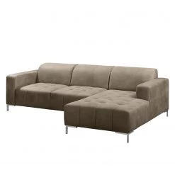 Fredriks Canapé d’angle Graide III - Aspect cuir vieilli - Taupe - Méridienne courte à droite (vue de face) - Sans fonction -Canapés Soldes Magasin 1000157347 190604 14171600668 GALLERYIMAGES P000000001000157347