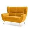 Norrwood Canapé Glenhaven (2 places) - Velours - Jaune moutarde