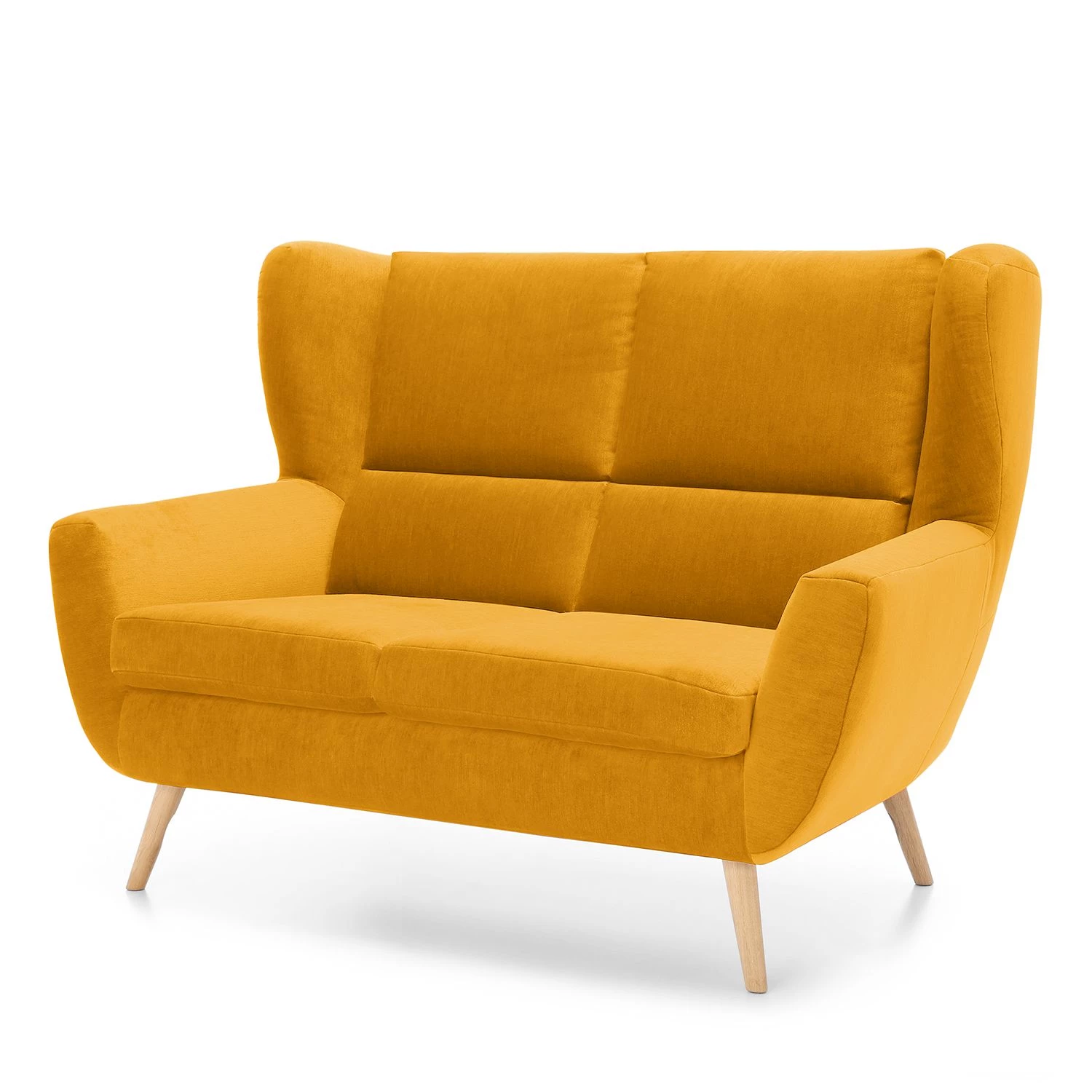 Norrwood Canapé Glenhaven (2 places) - Velours - Jaune moutarde 1 Norrwood Canapé Glenhaven (2 places) - Velours - Jaune moutarde