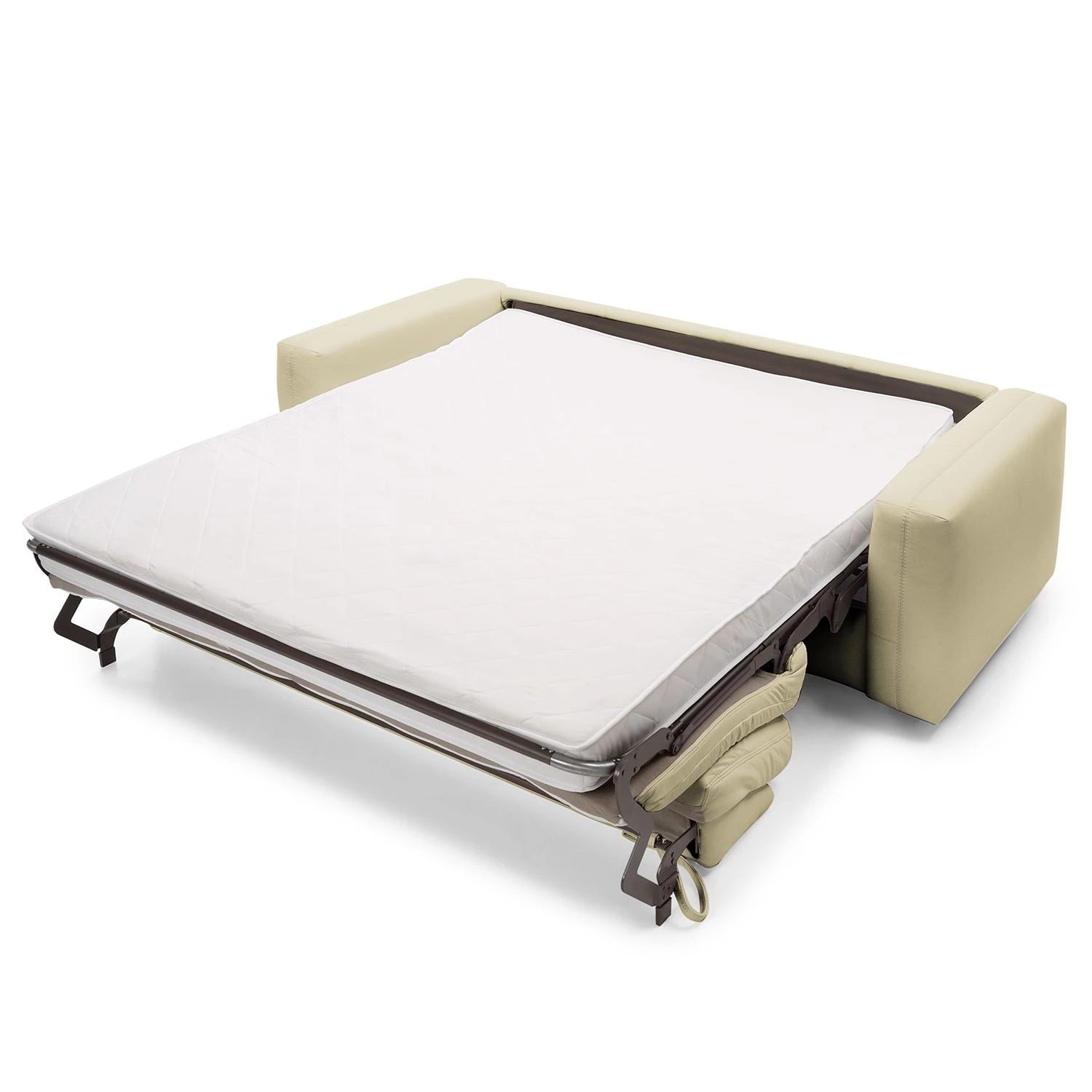 Loftscape Canapé convertible Blayney - Cuir véritable - Blanc - Largeur : 181 cm 4 Loftscape Canapé convertible Blayney - Cuir véritable - Blanc - Largeur : 181 cm – Image 4