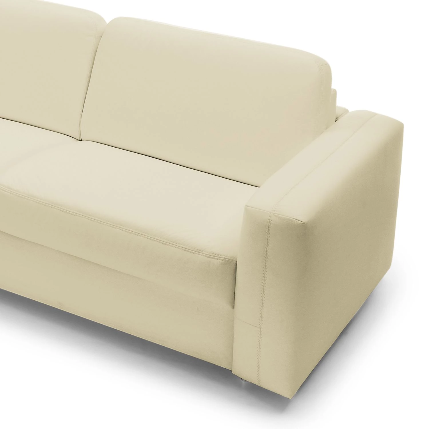 Loftscape Canapé convertible Blayney - Cuir véritable - Blanc - Largeur : 181 cm 14 Loftscape Canapé convertible Blayney - Cuir véritable - Blanc - Largeur : 181 cm – Image 14