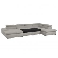 Loftscape Canapé panoramique Glenaire I - Tissu structuré - Gris clair - Méridienne courte à gauche / longue à droite (vue de face) - Fonction couchage (utilisation régulière) -Canapés Soldes Magasin 1000157807 190314 11252701021 GALLERYIMAGES P000000001000157807