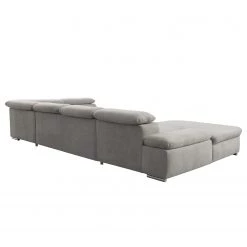 Loftscape Canapé panoramique Glenaire I - Tissu structuré - Gris clair - Méridienne courte à gauche / longue à droite (vue de face) - Fonction couchage (utilisation régulière) -Canapés Soldes Magasin 1000157807 190314 11252701022 GALLERYIMAGES P000000001000157807