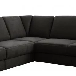 Loftscape Canapé d’angle Berlaar - Aspect cuir vieilli - Anthracite - Méridienne longue à gauche (vue de face) - Avec fonction couchage -Canapés Soldes Magasin 1000157862 190314 11260001598 GALLERYIMAGES P000000001000157862