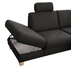 Loftscape Canapé d’angle Berlaar - Aspect cuir vieilli - Anthracite - Méridienne longue à gauche (vue de face) - Avec fonction couchage -Canapés Soldes Magasin 1000157862 190314 11260001600 GALLERYIMAGES P000000001000157862