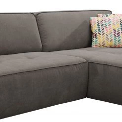 Loftscape Canapé d’angle Belair - Microfibre - Gris - Méridienne courte à droite (vue de face) - Sans fonction -Canapés Soldes Magasin 1000157894 190314 11262201939 GALLERYIMAGES P000000001000157894