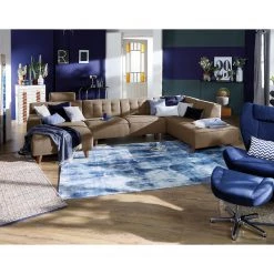 Tom Tailor Canapé panoramique Nordic Chic - Tissu - Havanne - Méridienne courte à gauche / longue à droite (vue de face) - Appui-tête réglable en hauteur -Canapés Soldes Magasin 1000161985 190304 11503500772 MOOD GALLERYIMAGES P000000001000161985 mood