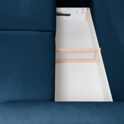 Jack & Alice Canapé convertible Baitz I - Velours - Bleu pétrole -Canapés Soldes Magasin 1000166865 190502 13144600250 GALLERYIMAGES P000000001000166865