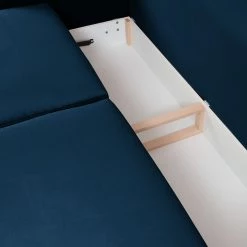 Jack & Alice Canapé convertible Baitz I - Velours - Bleu pétrole -Canapés Soldes Magasin 1000166865 190502 13144600251 GALLERYIMAGES P000000001000166865