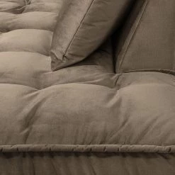 Jack & Alice Canapé d’angle Polich - Velours - Marron - Méridienne longue à droite (vue de face) -Canapés Soldes Magasin 1000166873 190502 13150000354 GALLERYIMAGES P000000001000166873