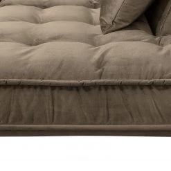 Jack & Alice Canapé d’angle Polich - Velours - Marron - Méridienne longue à droite (vue de face) -Canapés Soldes Magasin 1000166873 190502 13150000355 GALLERYIMAGES P000000001000166873