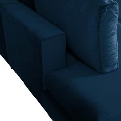 Jack & Alice Canapé d’angle Baitz I - Tissu - Velours Krysia: Pétrole - Méridienne longue à gauche (vue de face) -Canapés Soldes Magasin 1000166881 210415 08073900077 DETAILS P000000001000166881