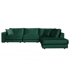 Jack & Alice Canapé d’angle Oakey I - Velours - Vert vieilli - Angle à droite (vu de face) -Canapés Soldes Magasin 1000166891 190502 13152900589 GALLERYIMAGES P000000001000166891