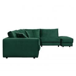 Jack & Alice Canapé d’angle Oakey I - Velours - Vert vieilli - Angle à droite (vu de face) -Canapés Soldes Magasin 1000166891 190502 13152900592 GALLERYIMAGES P000000001000166891