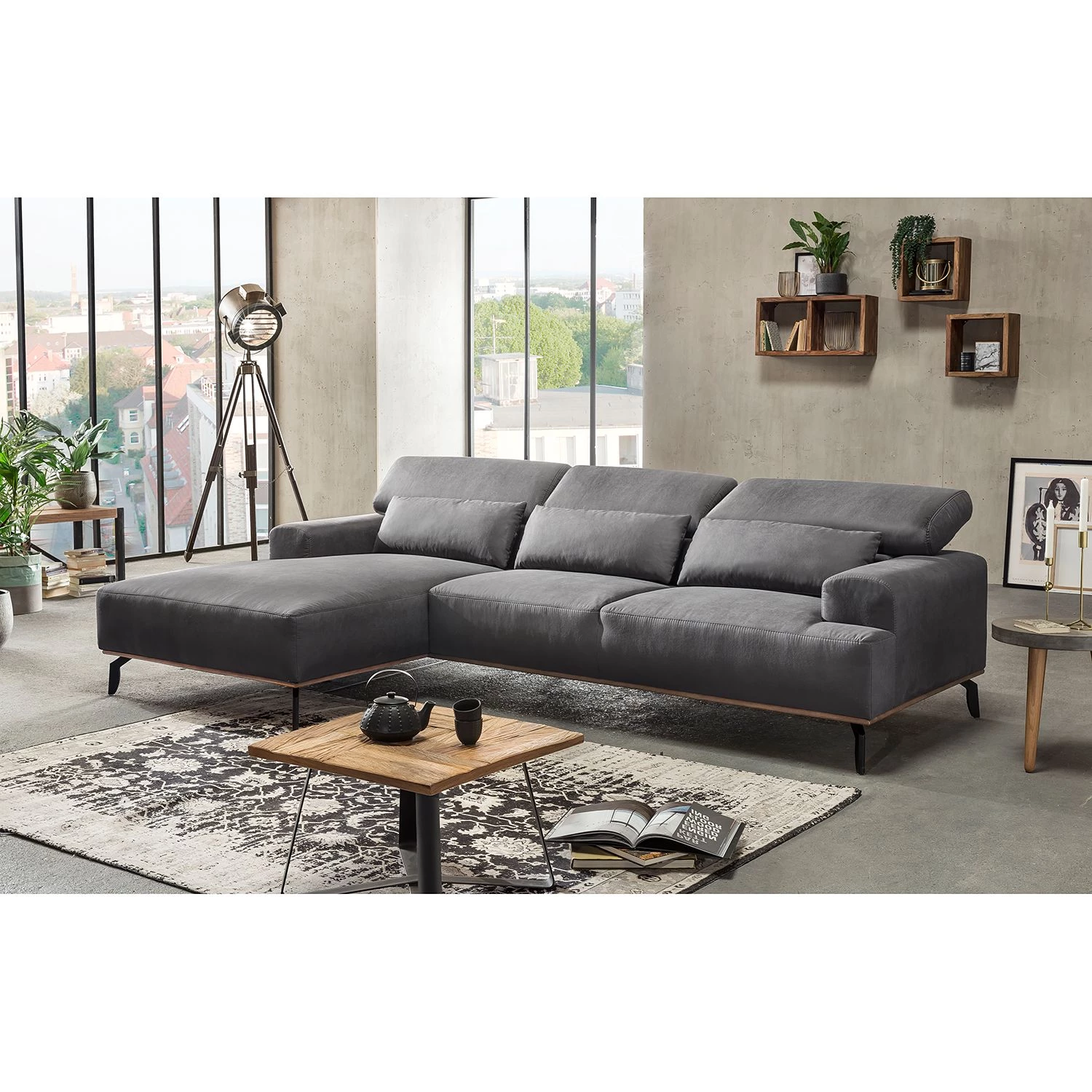 Fredriks Canapé d’angle Tuzen - Microfibre - Méridienne courte à gauche (vue de face) 4 Fredriks Canapé d’angle Tuzen - Microfibre - Méridienne courte à gauche (vue de face) – Image 4