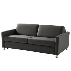 Fredriks Canapé convertible Lierde I - Cuir véritable - Anthracite - Largeur : 195 cm - Avec accoudoirs
