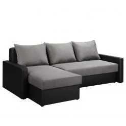 Fredriks Canapé d’angle Kardinya - Imitation cuir / Microfibre - Noir / Nickel - Méridienne courte à gauche (vue de face) -Canapés Soldes Magasin 1000175324 200227 14353000213 DETAILS P000000001000175324