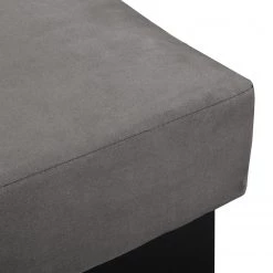 Fredriks Canapé d’angle Kardinya - Imitation cuir / Microfibre - Noir / Nickel - Méridienne courte à gauche (vue de face) -Canapés Soldes Magasin 1000175324 200227 14353100218 DETAILS P000000001000175324