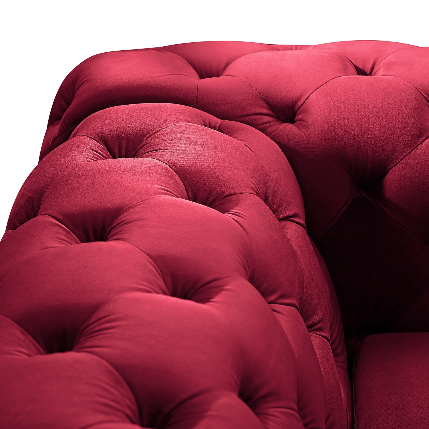 Jack & Alice Canapé d’angle Leominster - Velours - Bordeaux - Méridienne longue à gauche (vue de face) 8 Jack & Alice Canapé d’angle Leominster - Velours - Bordeaux - Méridienne longue à gauche (vue de face) – Image 8