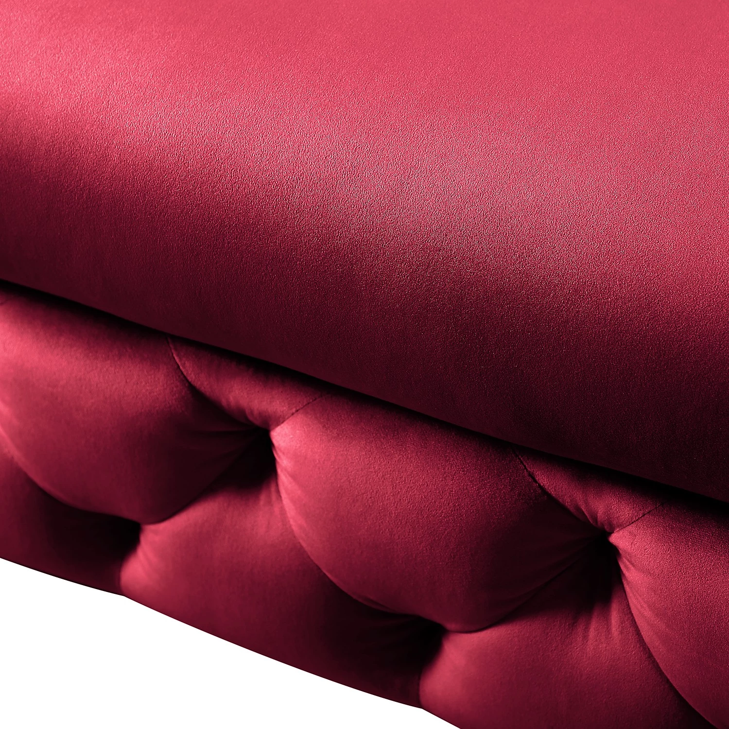 Jack & Alice Canapé d’angle Leominster - Velours - Bordeaux - Méridienne longue à gauche (vue de face) 10 Jack & Alice Canapé d’angle Leominster - Velours - Bordeaux - Méridienne longue à gauche (vue de face) – Image 10