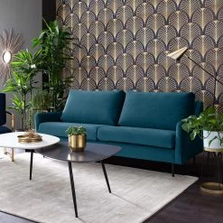 Fredriks Canapé Kenten II (2 places) - Velours - Bleu marine -Canapés Soldes Magasin 1000176646 200408 14154300001 MOOD DETAILS P000000001000176646 mood