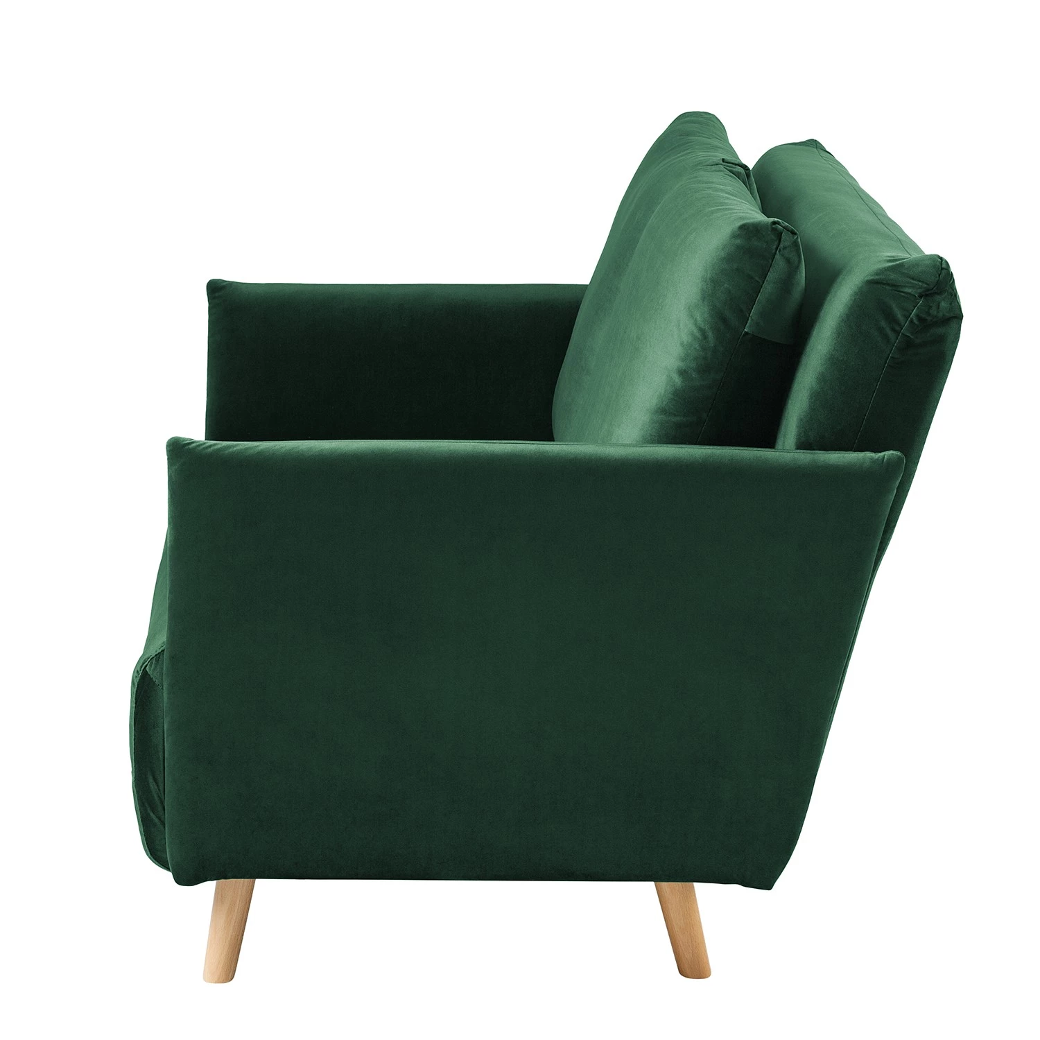 Jack & Alice Canapé convertible Lobau II - Velours - Vert foncé 6 Jack & Alice Canapé convertible Lobau II - Velours - Vert foncé – Image 6