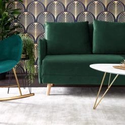 Jack & Alice Canapé convertible Lobau II - Velours - Vert foncé 28 Jack & Alice Canapé convertible Lobau II - Velours - Vert foncé -Canapés Soldes Magasin 1000176648 200408 14180600003 DETAILS P000000001000176648