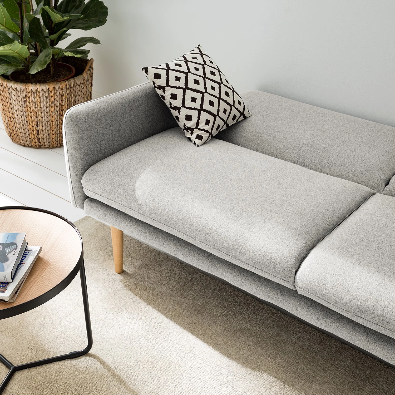 Maison Belfort Canapé convertible Lindoia - Tissu - Gris clair 10 Maison Belfort Canapé convertible Lindoia - Tissu - Gris clair – Image 10