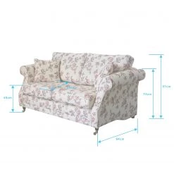 Maison Belfort Canapé Killara (2 places) - Velours - Bleu marine -Canapés Soldes Magasin 1000179140 190911 09323700497 SKETCH DETAILS P000000001000179140 sketch