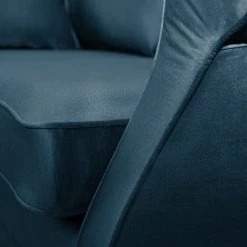 Maison Belfort Canapé Killara (3 places) - Velours - Bleu marine -Canapés Soldes Magasin 1000179148 190911 09324000597 DETAILS P000000001000179148