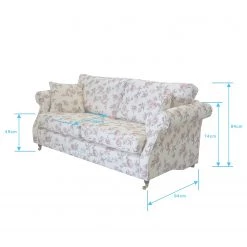 Maison Belfort Canapé Killara (3 places) - Velours - Bleu marine -Canapés Soldes Magasin 1000179148 190911 09324000601 SKETCH DETAILS P000000001000179148 sketch