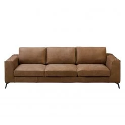 Jack & Alice Canapé Sanchez I (3 places) - Cuir Kena: Marron -Canapés Soldes Magasin 1000179229 190813 17574800050 DETAILS P000000001000179229