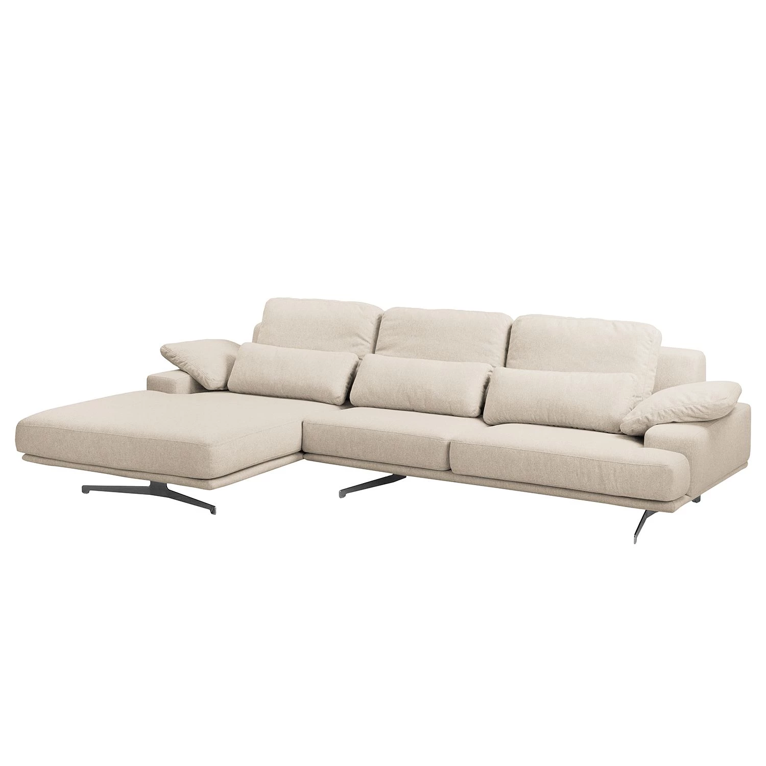 Fredriks Canapé d’angle Lurrip II - Tissu - Tissu Delea: Beige - Méridienne courte à gauche (vue de face) 1 Fredriks Canapé d’angle Lurrip II - Tissu - Tissu Delea: Beige - Méridienne courte à gauche (vue de face)