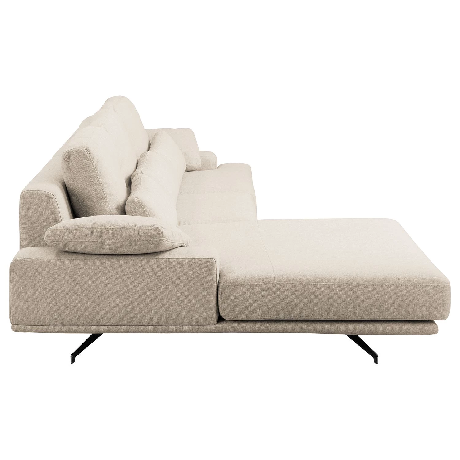 Fredriks Canapé d’angle Lurrip II - Tissu - Tissu Delea: Beige - Méridienne courte à gauche (vue de face) 3 Fredriks Canapé d’angle Lurrip II - Tissu - Tissu Delea: Beige - Méridienne courte à gauche (vue de face) – Image 3
