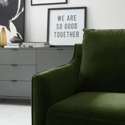 Studio Copenhagen Canapé Pouch (3 places) - Velours - Vert foncé -Canapés Soldes Magasin 1000179414 200320 15312700002 DETAILS P000000001000179414