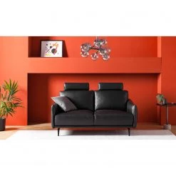 Studio Copenhagen Canapé Harlev (2 places) - Cuir véritable - Noir -Canapés Soldes Magasin 1000179417 200421 11333800005 MOOD DETAILS P000000001000179417 mood