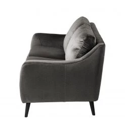 Jack & Alice Canapé Tennyson (3 places) - Velours - Gris -Canapés Soldes Magasin 1000180140 200727 14464400011 DETAILS P000000001000180140