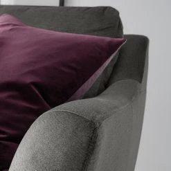 Jack & Alice Canapé Tennyson (3 places) - Velours - Gris -Canapés Soldes Magasin 1000180140 201030 05551500019 DETAILS P000000001000180140