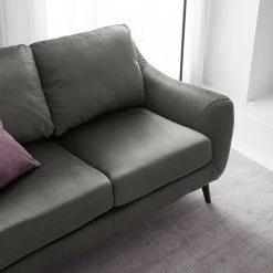 Jack & Alice Canapé Tennyson (2 places) - Velours - Gris -Canapés Soldes Magasin 1000180141 201030 05551900023 DETAILS P000000001000180141