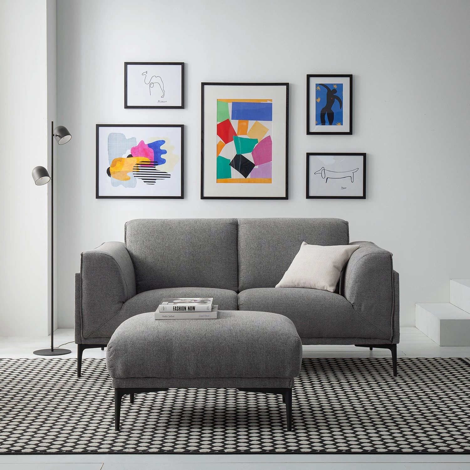 Fredriks Canapé Ainslie (2 places) - Tissu - Gris 2 Fredriks Canapé Ainslie (2 places) - Tissu - Gris – Image 2